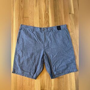 New 14th And Union Mens Size 40 Blue/Gray 100% Cotton Slim Fit Chino Shorts